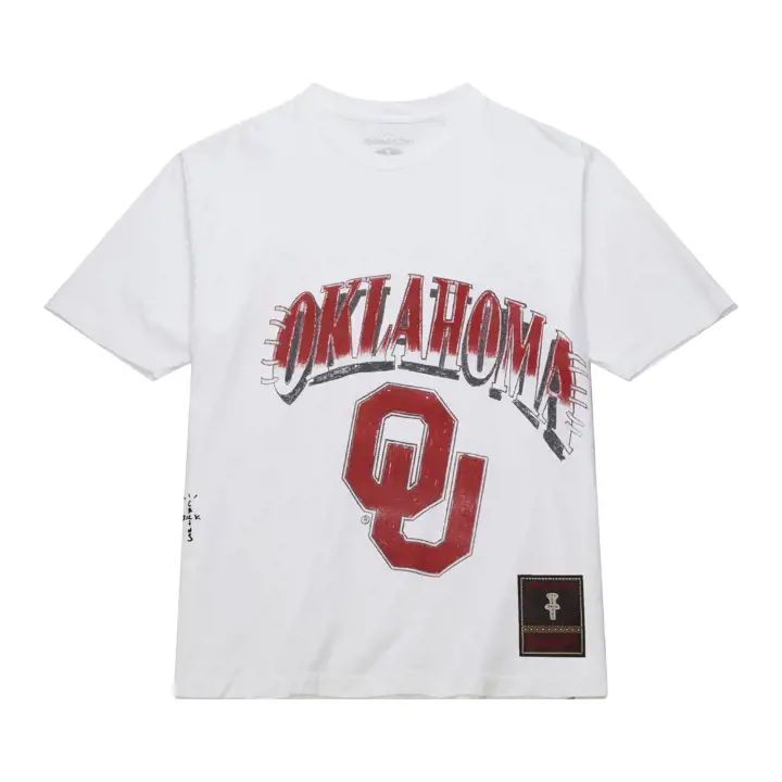T-shirt blanc Oklahoma Sooners NCAA x Cactus Jack dessiné à la main