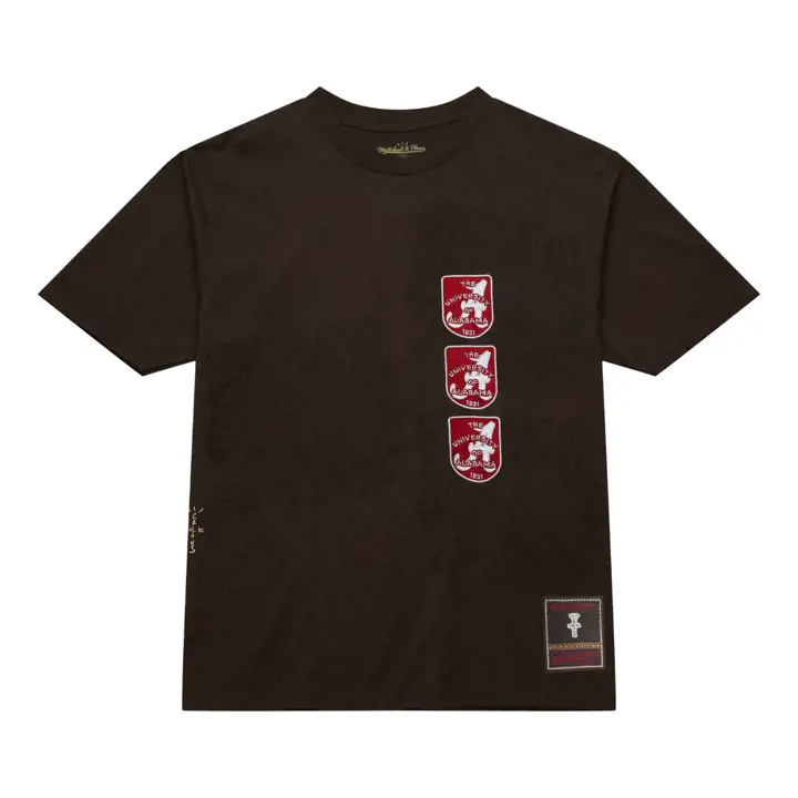 T-shirt Marron Dessiné à la Main Alabama Crimson Tide NCAA x Cactus Jack