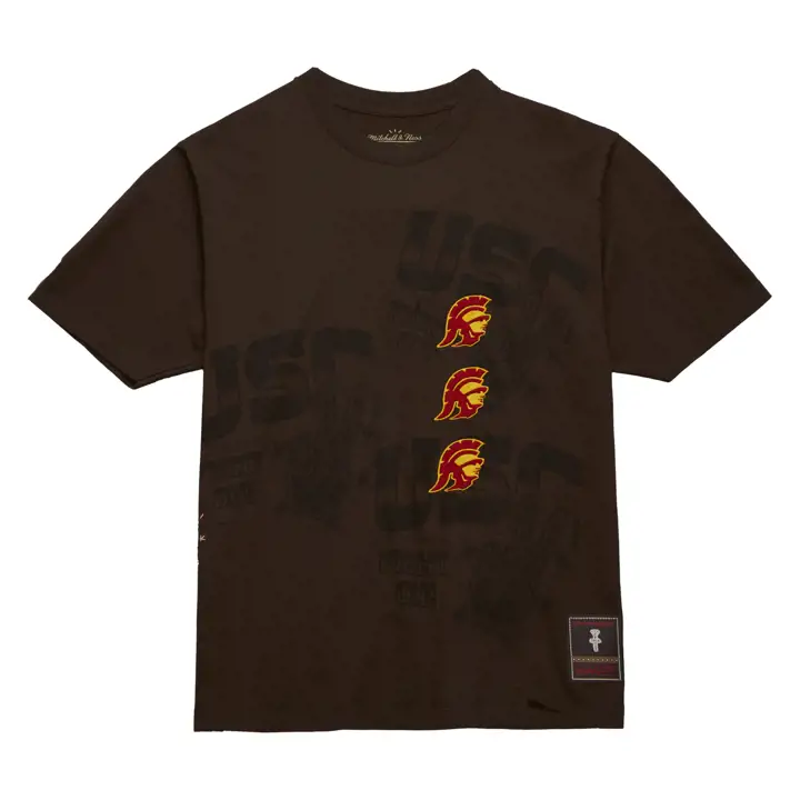 T-shirt marron USC Trojans NCAA x Cactus Jack fait main BRN