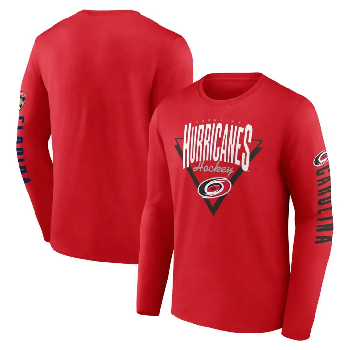 T-shirt à manches longues rouge Carolina Hurricanes NHL