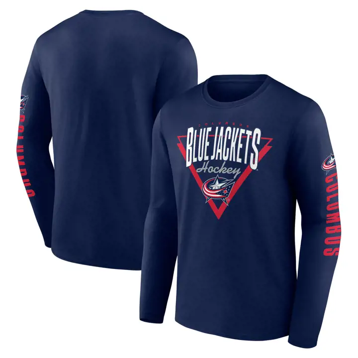 T-shirt à manches longues marine Columbus Blue Jackets NHL Headline