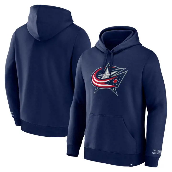 Chandail à capuchon surélevé LNH Columbus Blue Jackets Bleu marine