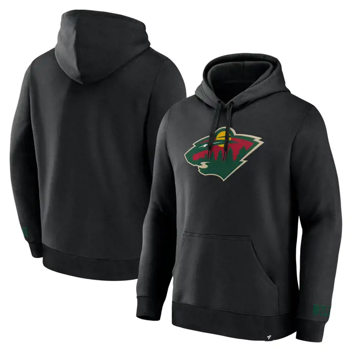 Minnesota Wild NHL Sweat à capuche surélevé BLK