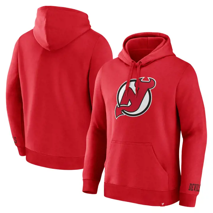 Chandail à capuchon surélevé rouge des Devils du New Jersey de la LNH