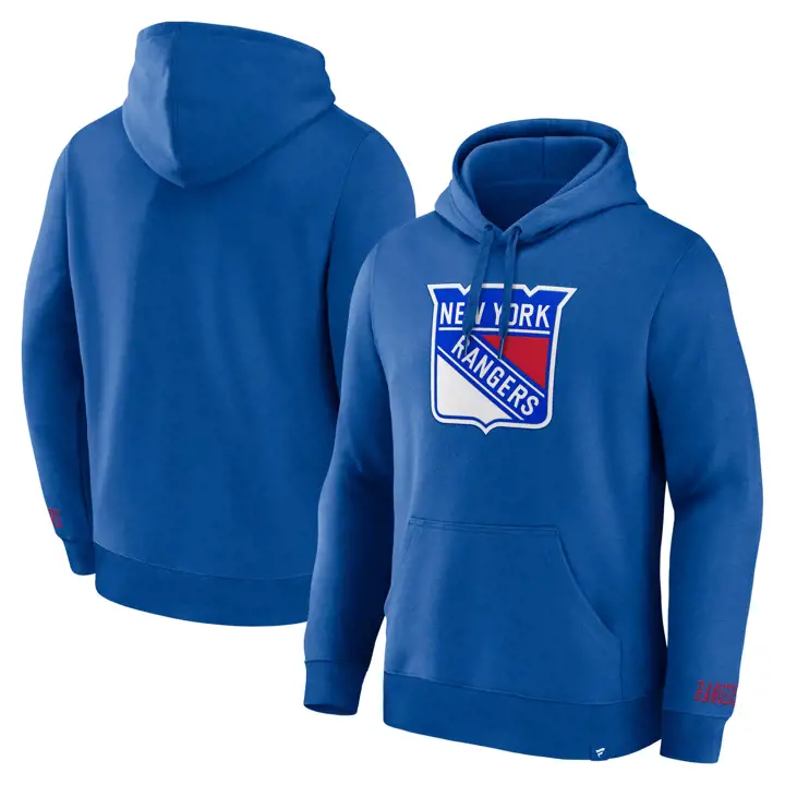 Chandail à capuchon surélevé des Rangers de New York de la LNH, bleu