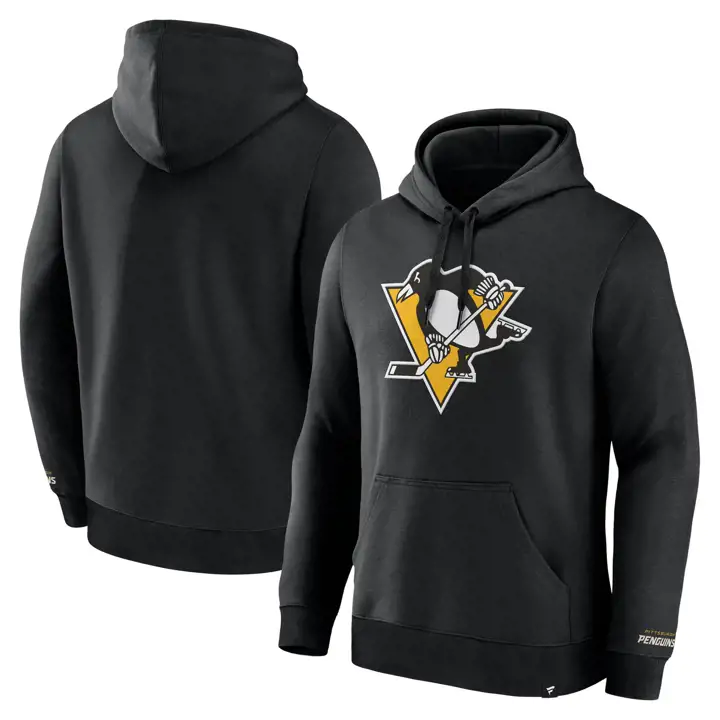 Pittsburgh Penguins NHL Sweat à capuche surélevé NOIR