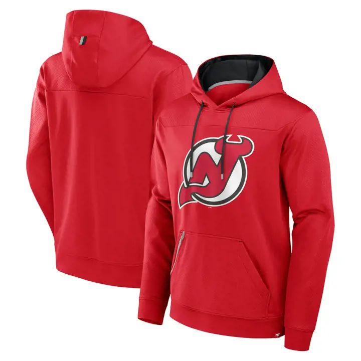 Chandail à capuchon de défenseur NHL des Devils du New Jersey 24 Rouge