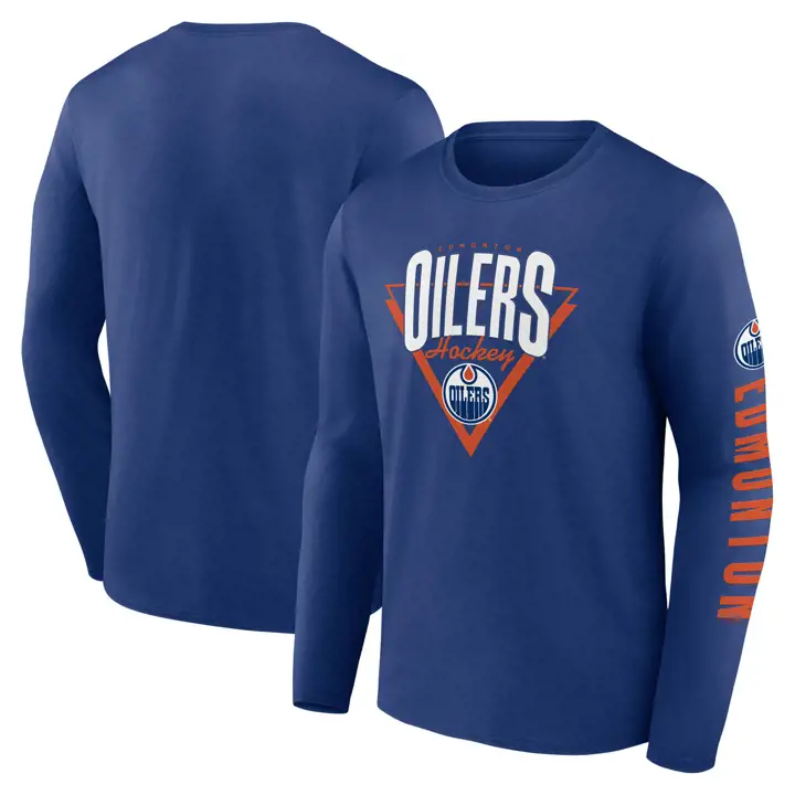 T-shirt manches longues Edmonton Oilers NHL Bleu