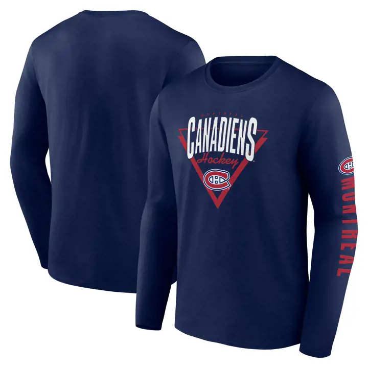 T-shirt à manches longues marine des Canadiens de Montréal NHL