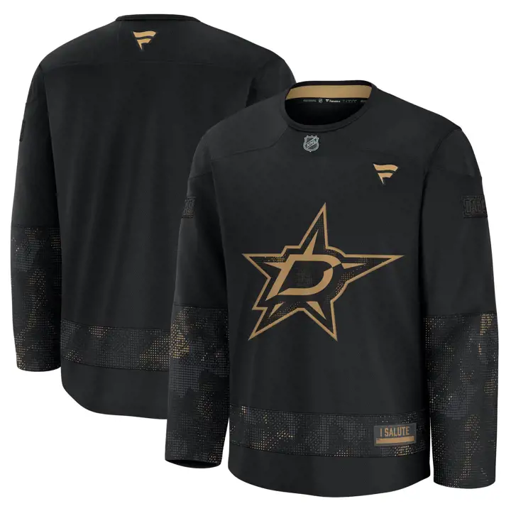 Maillot d'entraînement d'appréciation militaire Dallas Stars NHL 24 BL