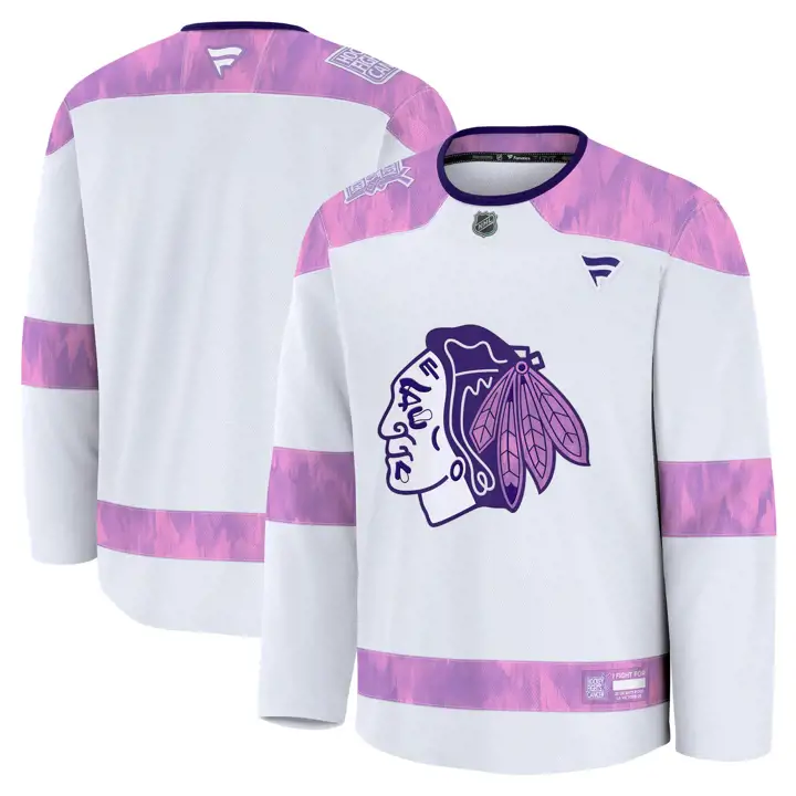 Maillot d'entraînement HFC NHL Blackhawks de Chicago 24 BLA