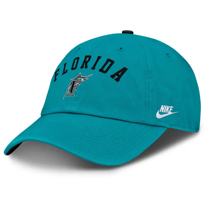 MIAMI MARLINS MLB NIKE COOPERSTOWN CLUB DÉCONTRACTÉ ADJ. sarcelle
