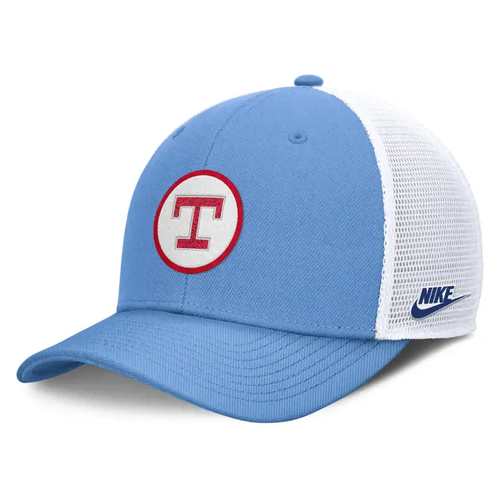Casquette de baseball structurée en filet avec écusson en chenille MLB des Texas Rangers Nike lbl/