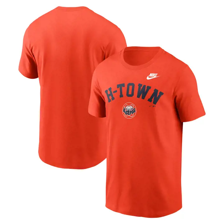 T-shirt en coton à manches courtes Nike Cooperstown MLB Houston Astros d'origine