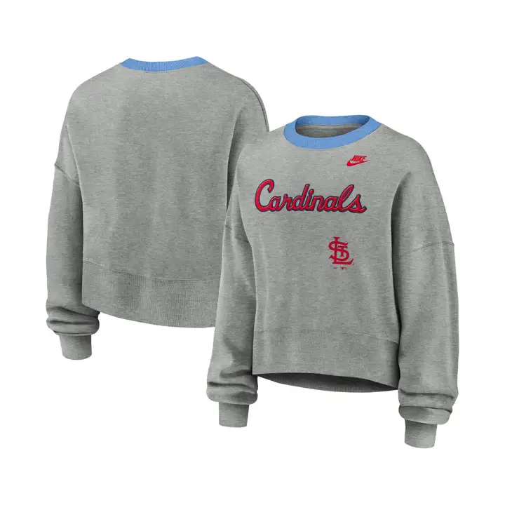 ST. LOUIS CARDINALS MLB FEMMES NIKE COOPERSTOWN COL RAS DU COU gris fonc/