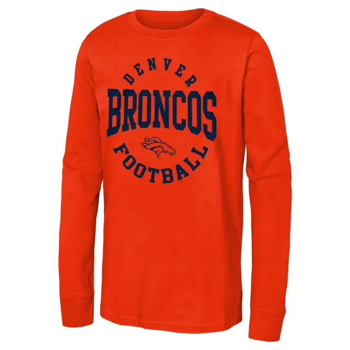 DENVER BRONCOS NFL T-shirt Jeune Manches Longues Around The Block 24 ORG