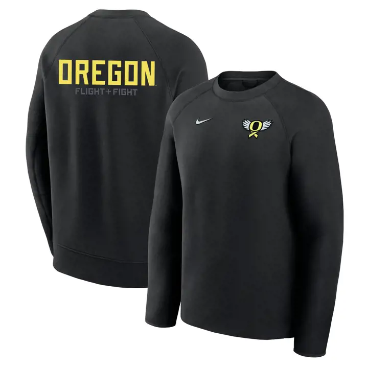 Oregon Ducks NCAA Nike Tech Fleece Crew noir