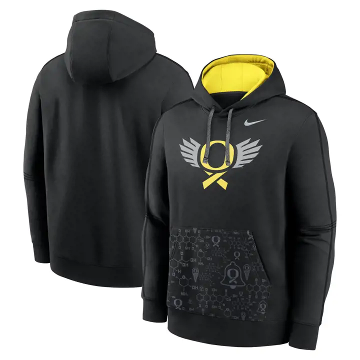 Oregon Ducks NCAA Nike Club Hoodie noir/jaune