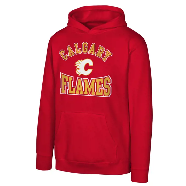 CALGARY FLAMES LNH Chandail à capuchon domicile pour jeune 24 ROUGE