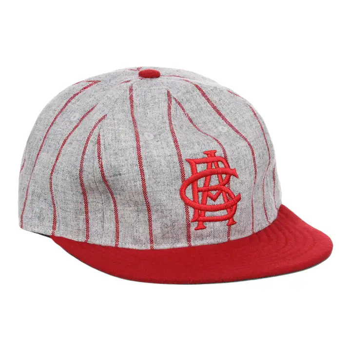 Casquette de baseball vintage en laine à rayures rouges Indianapolis ABC