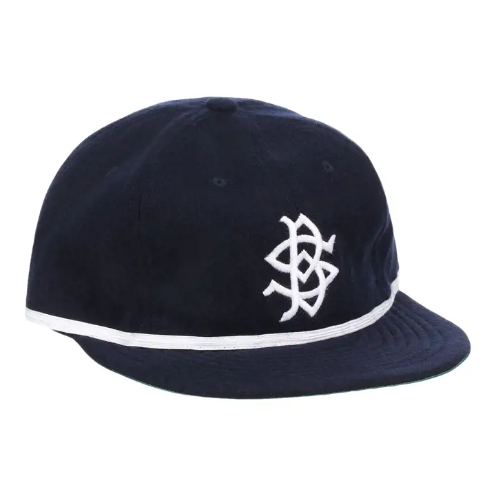 Casquette de baseball vintage Shreveport Black Sports en laine marine