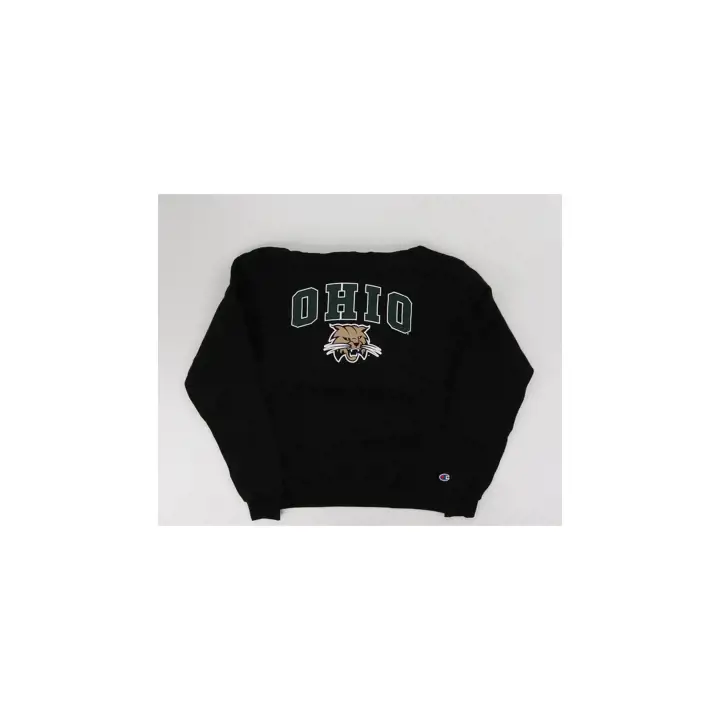 Sweat à capuche Powerblend Ohio University NCAA avec logo arqué noir