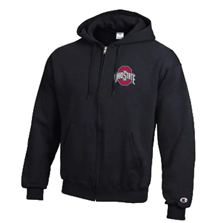 Molleton à capuchon entièrement zippé des Buckeyes de l'Ohio State de la NCAA - Noir