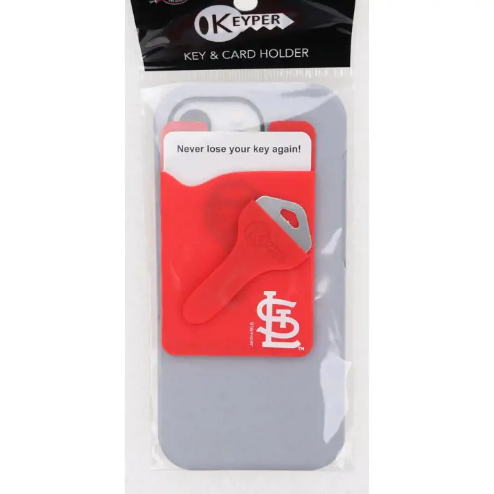 Portefeuille porte-clés en silicone rouge des Cardinals de St. Louis