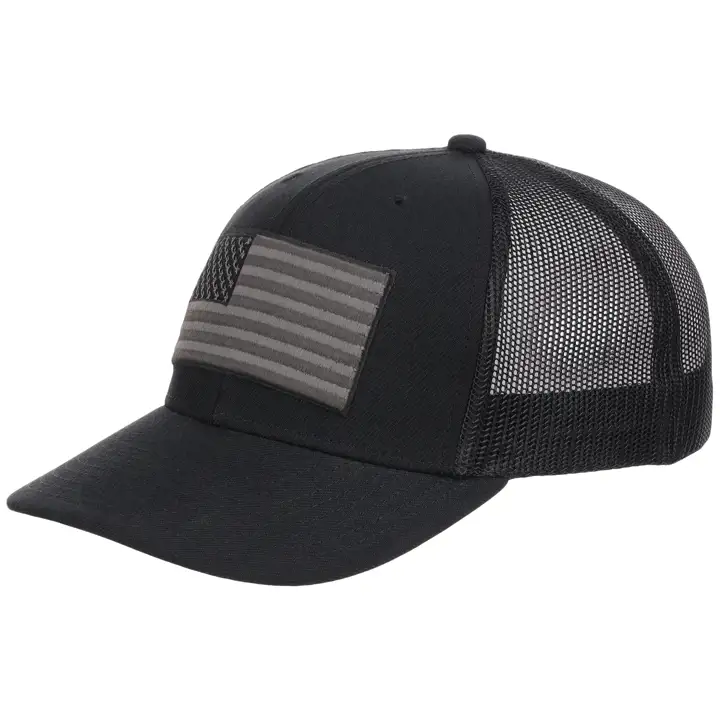 Casquette trucker USA Flag ton sur ton NOIR/NOIR