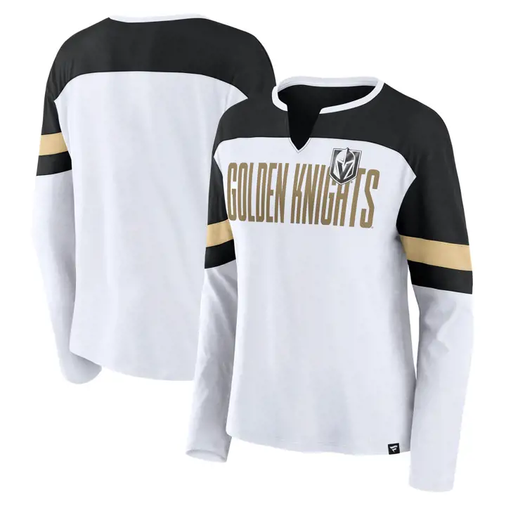 Chandail de sport Vegas Golden Knights LNH pour femme, manches longues, blanc, Frozen Biblend 24