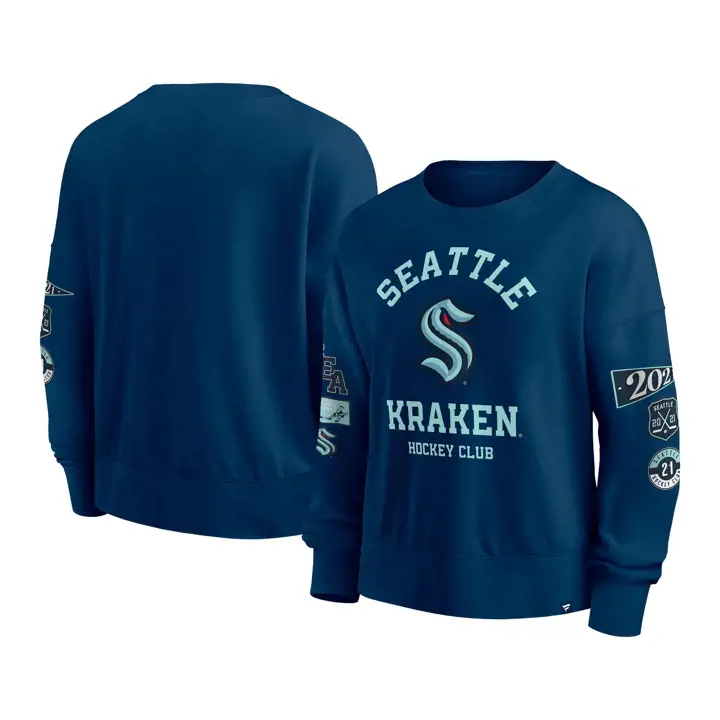 Seattle Kraken LNH Femme Héritage Équipe Équipage 24 BLEU MARINE