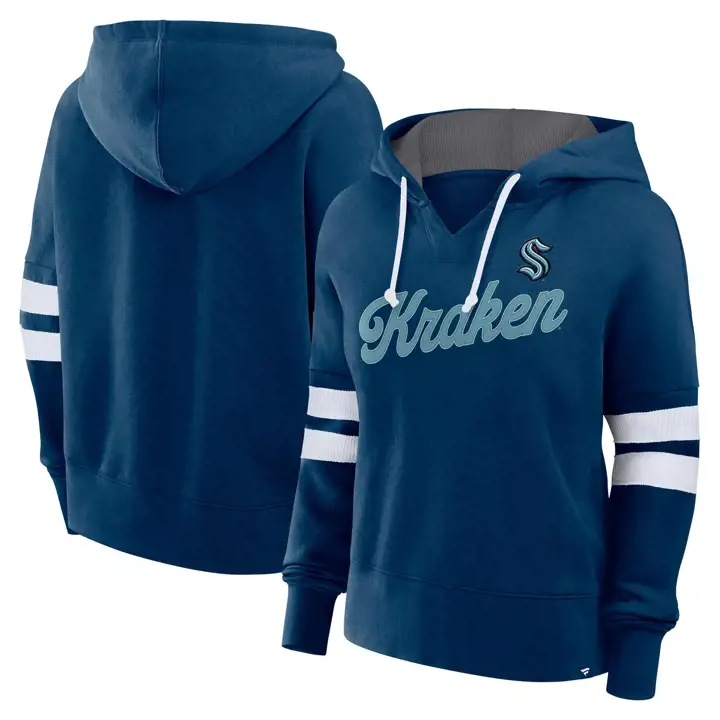 Seattle Kraken NHL Femme Seize PO Capuche 24 MARINE/BLC