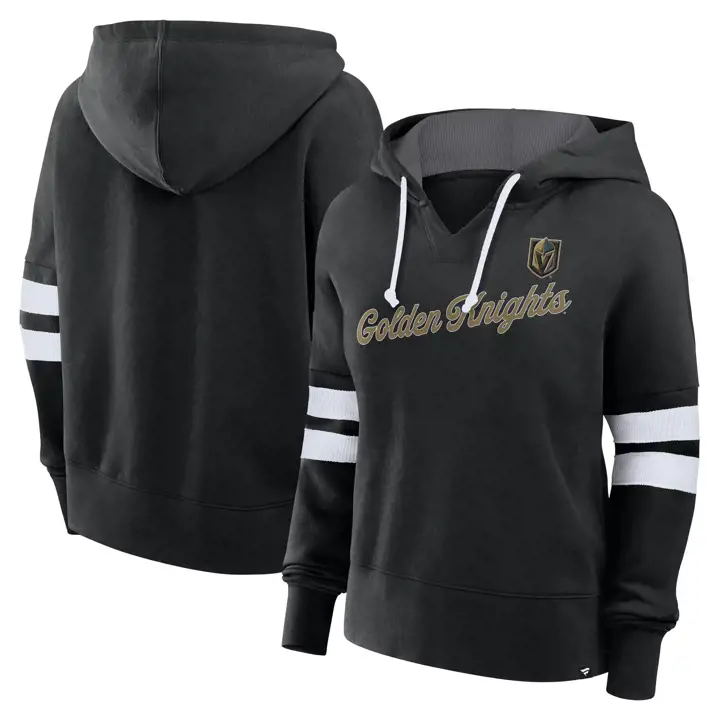 Chandail à capuchon pour femme Vegas Golden Knights NHL Seize PO 24 NOIR/BLANC