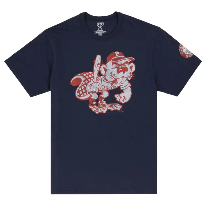 T-shirt vintage bleu marine Portland Beavers EFF MiLB