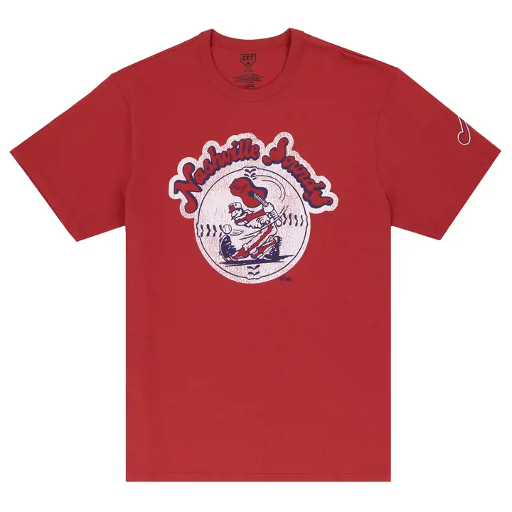 T-shirt vintage rouge Nashville Sounds EFF MiLB
