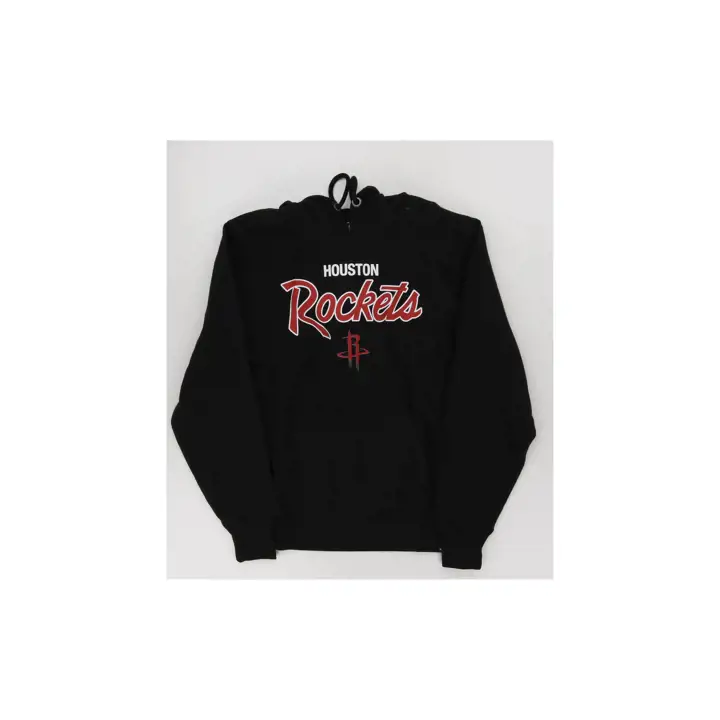 HOUSTON ROCKETS NBA Croisé Ville Scripte Capuche Manchette Noir