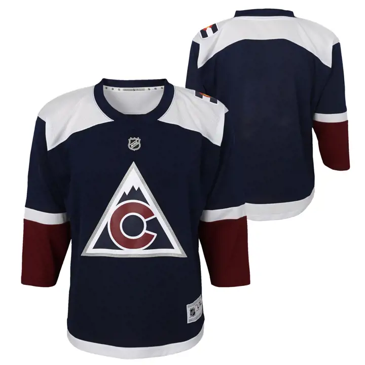 Maillot Réplique Jeune Colorado Avalanche LNH Alternatif Bleu Marine
