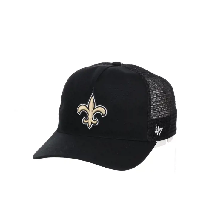 NEW ORLEANS SAINTS NFL Casquette en mesh « Sure Shot » « '47 Hitch » Noire