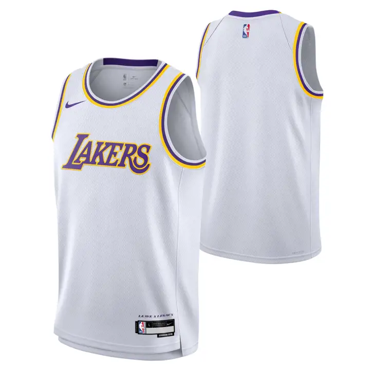Maillot NBA Youth Blank Association des Lakers de Los Angeles WHT
