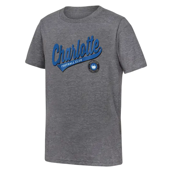 CHARLOTTE FC MLS Classic Kick Triblend Tee gry