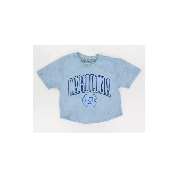 NORTH CAROLINA TAR HEELS NCAA FEMME SUN WASHED CROP 24 lbl