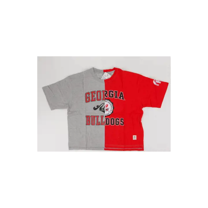 TEE-SHIRT FEMME GEORGIA BULLDOGS NCAA DOUBLE COULEUR 24 rouge/gris