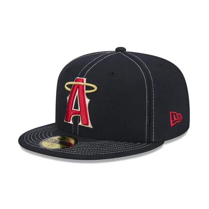ANAHEIM ANGELS MLB Touch of Gold 2.0 59FIFTY MARINE/GRIS 20ÈME ANNIVERSAIRE