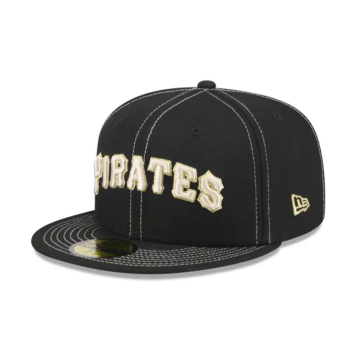 CASQUETTE 59FIFTY MLB PITTSBURGH PIRATES TOUCH OF GOLD 2.0 GRIS/NOIR ASG