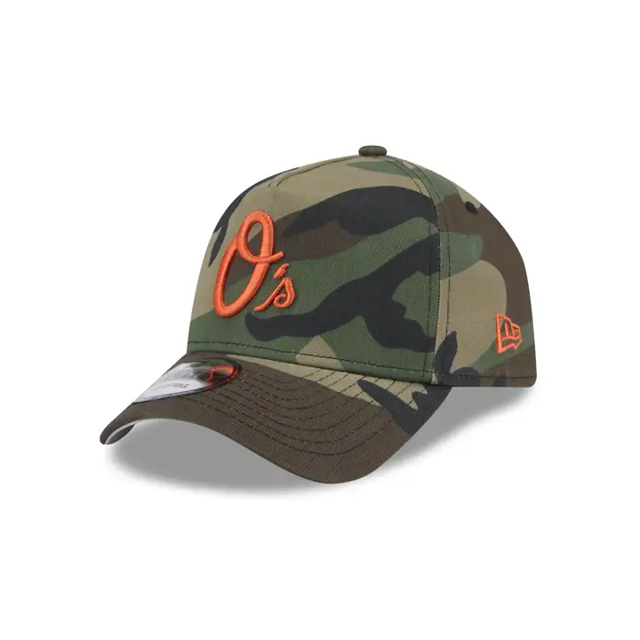 BALTIMORE ORIOLES MLB Casquette A-Frame 9FORTY Woodland/Gris 3