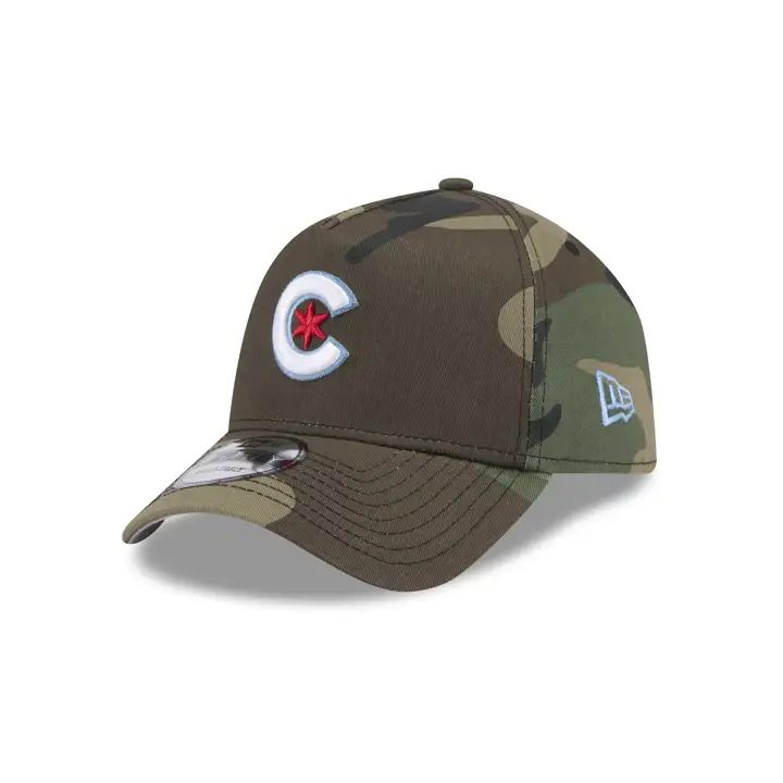CASQUETTE CHICAGO CUBS MLB A-FRAME 9FORTY EN TISSU CAMOUFLAGE ET GRIS VILLE