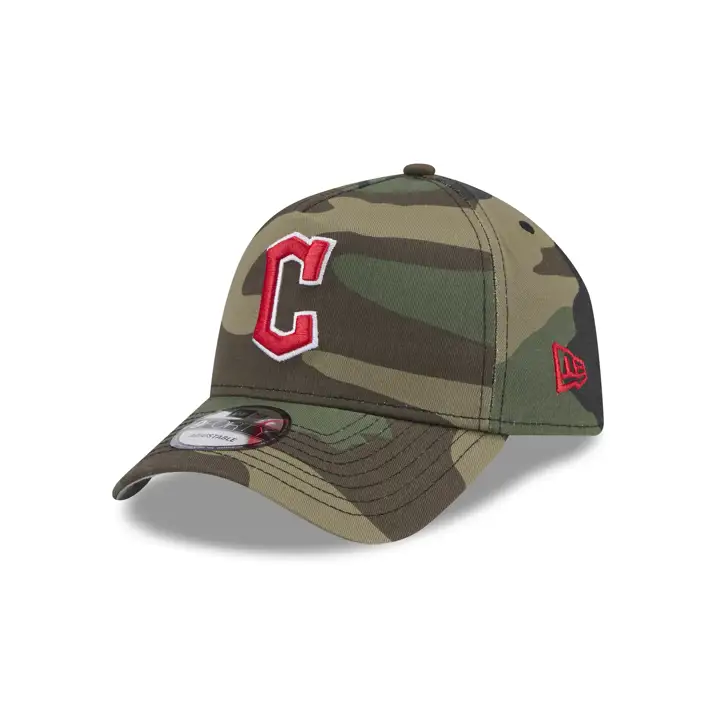 CLEVELAND GUARDIANS MLB Casquette A-Frame 9FORTY Motif camouflage boisé/GRIS