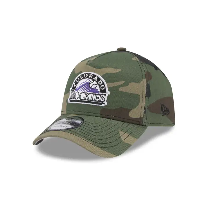 COLORADO ROCKIES MLB Casquette A-Frame 9FORTY imprimé camouflage/Gris 10