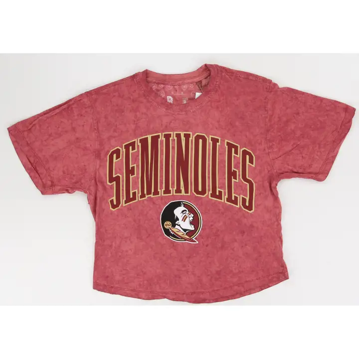 Florida State Seminoles NCAA FEMME CROP DÉLAVÉ 24 ROUGE