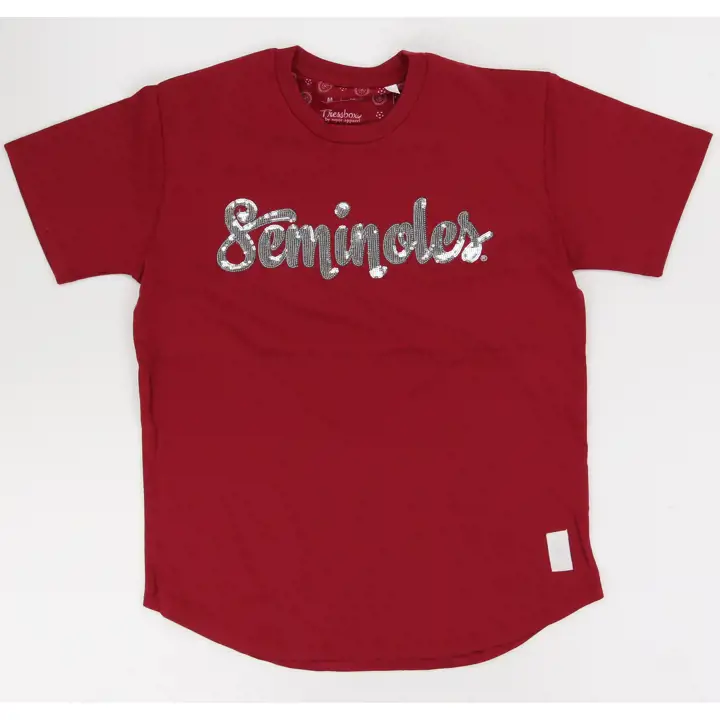 T-SHIRT À PAILLETTES SCRIPT NCAA FEMME FLORIDA STATE SEMINOLES
